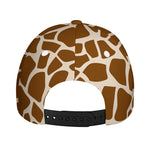 Brown Giraffe Pattern Print Baseball Cap
