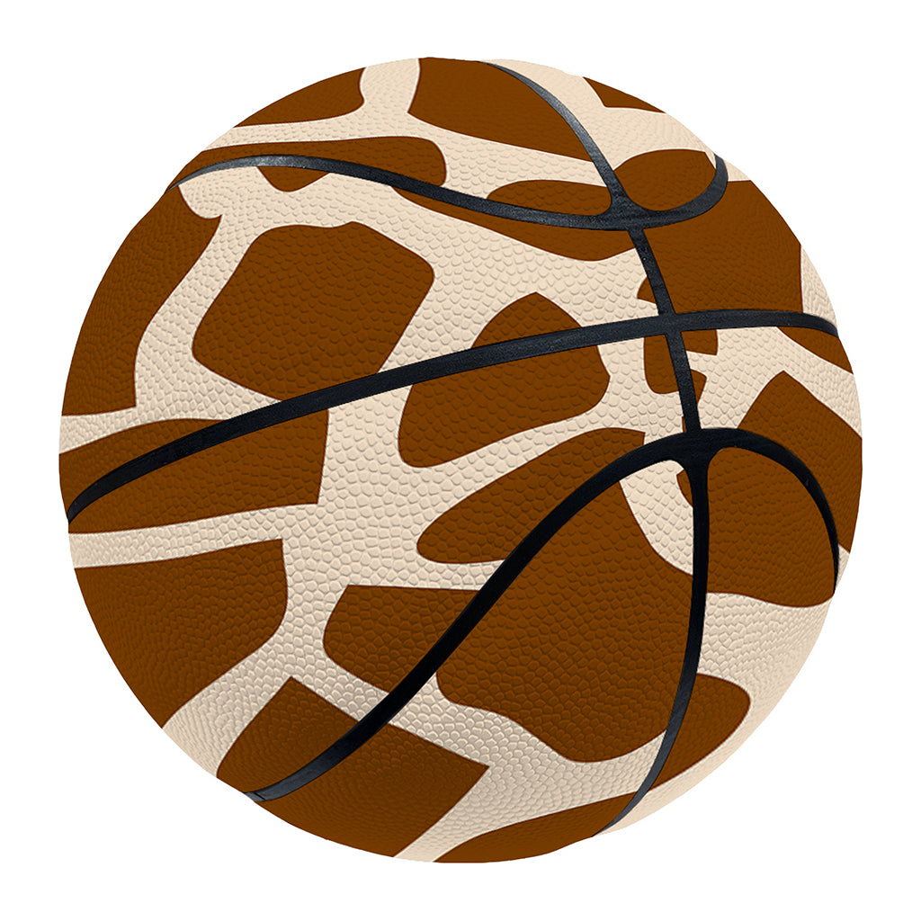 Brown Giraffe Pattern Print Basketball