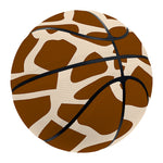 Brown Giraffe Pattern Print Basketball