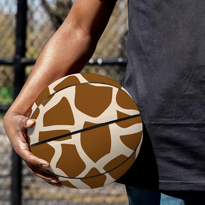 Brown Giraffe Pattern Print Basketball
