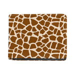 Brown Giraffe Pattern Print Bifold Wallet