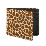 Brown Giraffe Pattern Print Bifold Wallet