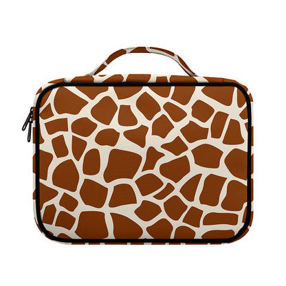 Brown Giraffe Pattern Print Briefcase Bible Bag