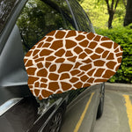 Brown Giraffe Pattern Print Car Side Mirror Covers