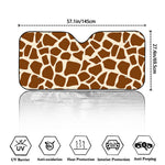 Brown Giraffe Pattern Print Car Windshield Sun Shade