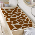 Brown Giraffe Pattern Print Changing Pad Cover