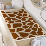 Brown Giraffe Pattern Print Changing Pad Cover