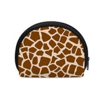 Brown Giraffe Pattern Print Coin Purse