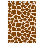 Brown Giraffe Pattern Print Curtain