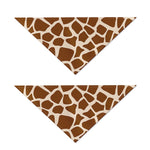 Brown Giraffe Pattern Print Dog Bandana
