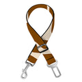Brown Giraffe Pattern Print Dog Seat Belt