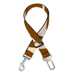 Brown Giraffe Pattern Print Dog Seat Belt