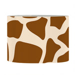 Brown Giraffe Pattern Print Drum Lamp Shade