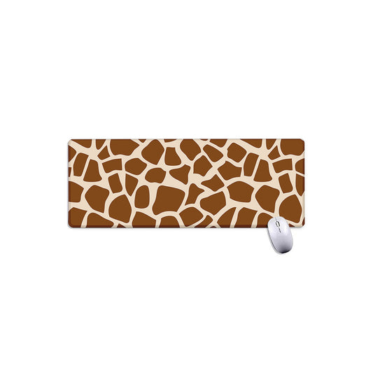Brown Giraffe Pattern Print Extended Mouse Pad
