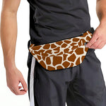 Brown Giraffe Pattern Print Fanny Pack