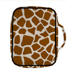 Brown Giraffe Pattern Print Front Pocket Bible Bag