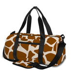 Brown Giraffe Pattern Print Gym Bag