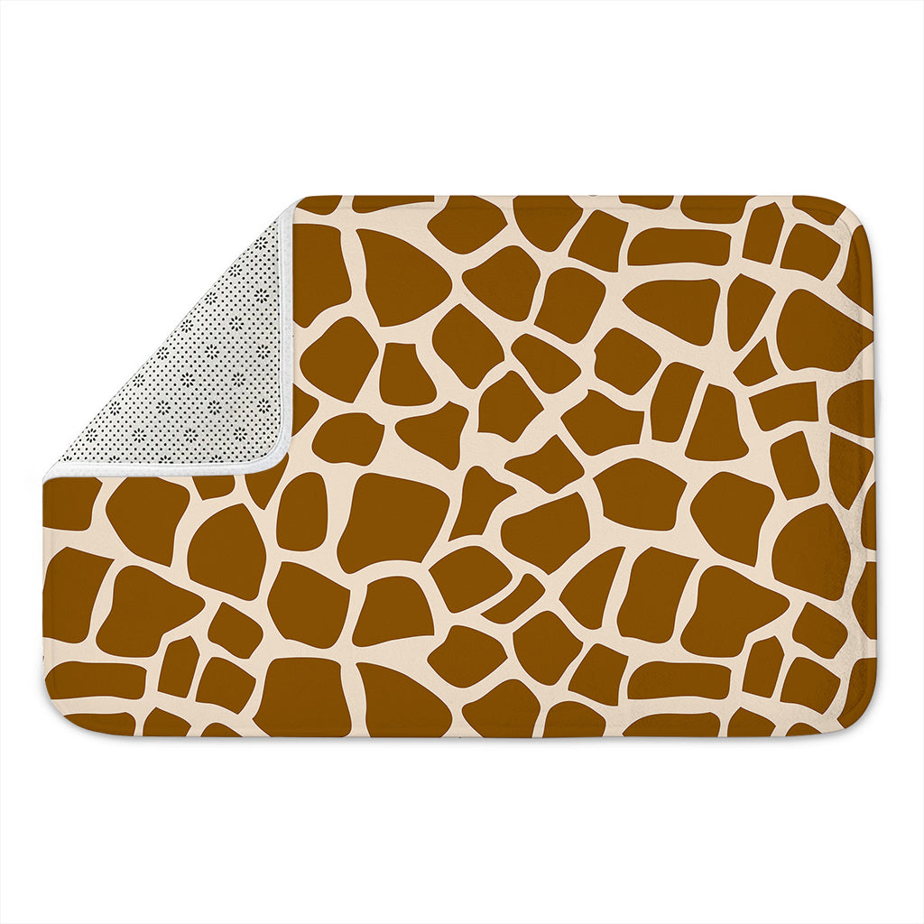 Brown Giraffe Pattern Print Indoor Door Mat