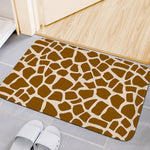 Brown Giraffe Pattern Print Indoor Door Mat