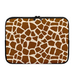Brown Giraffe Pattern Print Laptop Sleeve