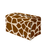 Brown Giraffe Pattern Print Leather Tissue Box Cover