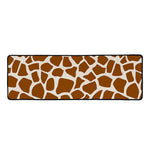 Brown Giraffe Pattern Print Long Kitchen Mat