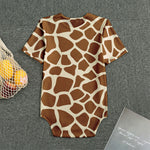 Brown Giraffe Pattern Print Men's Bodysuit