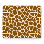 Brown Giraffe Pattern Print Mouse Pad