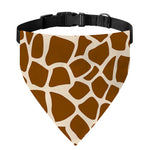 Brown Giraffe Pattern Print Over The Collar Dog Bandana
