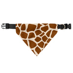 Brown Giraffe Pattern Print Over The Collar Dog Bandana
