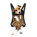 Brown Giraffe Pattern Print Pet Carrier Backpack