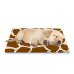 Brown Giraffe Pattern Print Pet Cooling Mat Cover