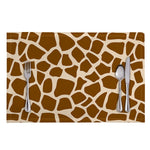 Brown Giraffe Pattern Print Placemat