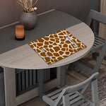 Brown Giraffe Pattern Print Placemat