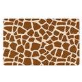 Brown Giraffe Pattern Print Polyester Doormat