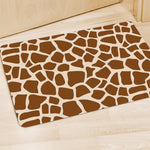 Brown Giraffe Pattern Print Polyester Doormat