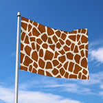 Brown Giraffe Pattern Print Polyester Flag