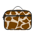 Brown Giraffe Pattern Print Portable Lunch Bag