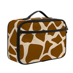 Brown Giraffe Pattern Print Portable Lunch Bag