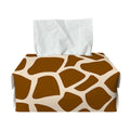 Brown Giraffe Pattern Print Rectangle Tissue Box Cover