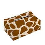 Brown Giraffe Pattern Print Rectangle Tissue Box Cover