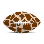 Brown Giraffe Pattern Print Rugby Ball