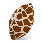 Brown Giraffe Pattern Print Rugby Ball