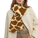 Brown Giraffe Pattern Print Scarf