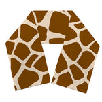 Brown Giraffe Pattern Print Scarf