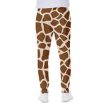 Brown Giraffe Pattern Print Scuba Joggers
