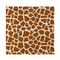 Brown Giraffe Pattern Print Silk Bandana