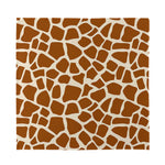 Brown Giraffe Pattern Print Silk Bandana