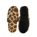 Brown Giraffe Pattern Print Slippers