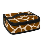 Brown Giraffe Pattern Print Small Lunch Bag